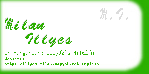 milan illyes business card